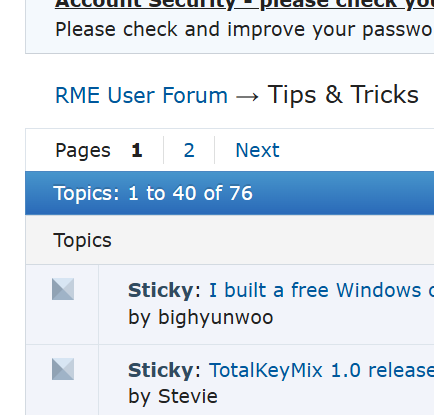 RME User Forum